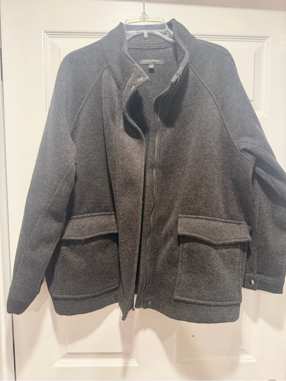 Banana Republic Charcoal Gray Women's Pea Coat - Picture 1 of 5